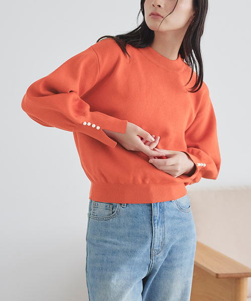 期間限定価格商品 袖パールデザインニット通販｜レディースファッション・洋服通販 ニット/セーター