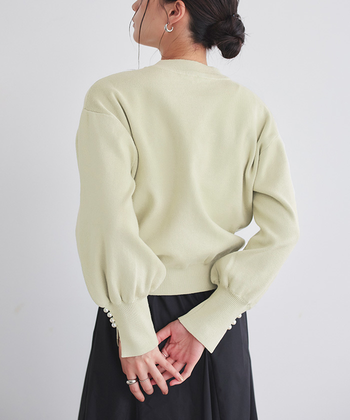 袖パールデザインニット通販｜レディースファッション・洋服通販
