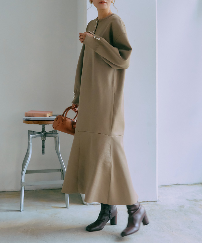 前後2wayパール釦ニットワンピース通販｜レディースファッション・洋服