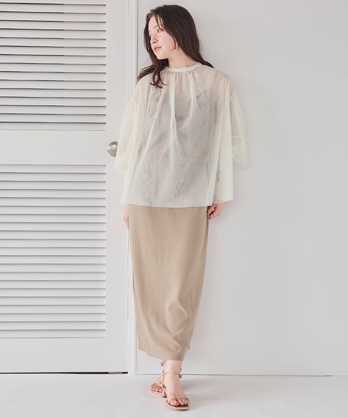シアー トップス × キャミソール 2WAY ワンピース 超美品】シアートップス×キャミソール2WAYワンピース/結婚式・二次会