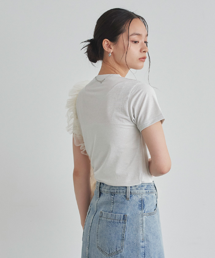 [小さいサイズ]ラメロゴTシャツ Maison de CINQ｜[小さいサイズ]ラメロゴTシャツ | Rakuten