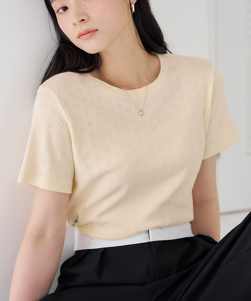 パリコレクション ハートデザインTシャツ【メール便可／50】通販｜レディース トップス