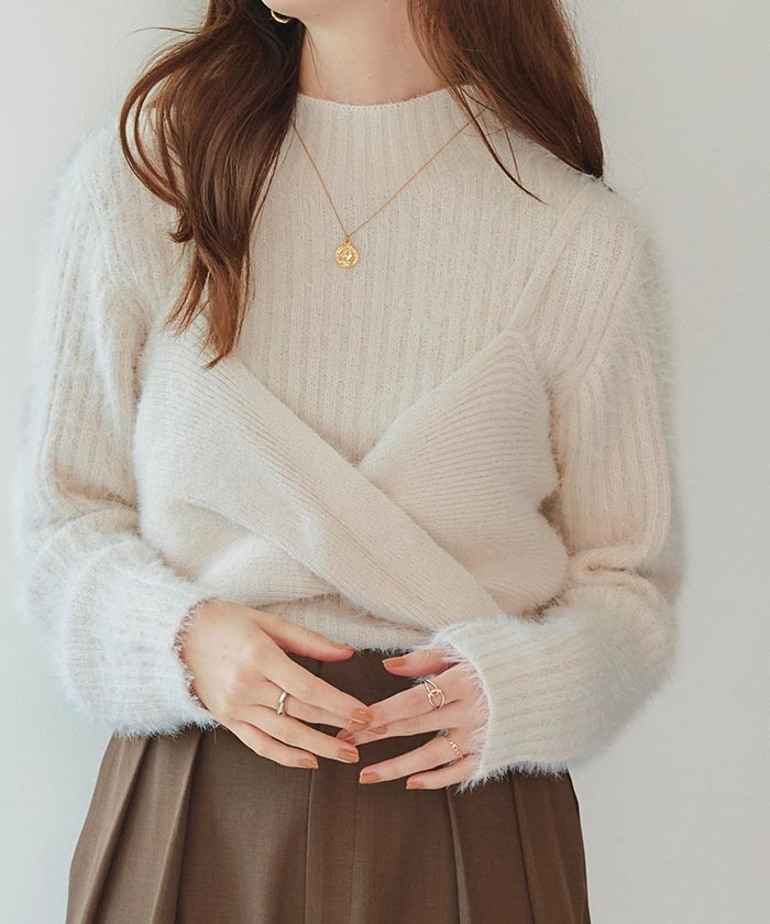 麻調メッシュノーカラーショートジャケット｜BIGI online store