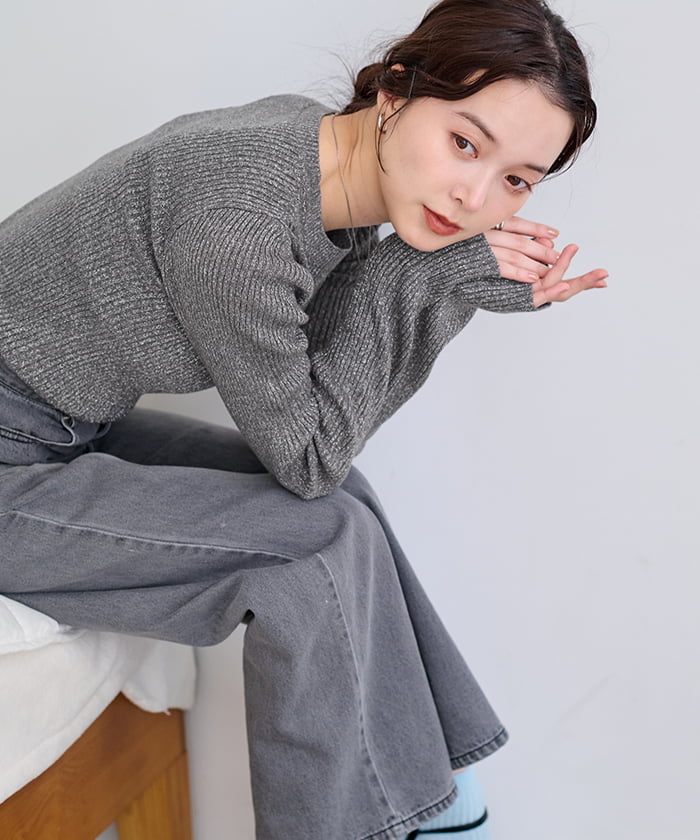 人気✨EVERYDAY I LIKE クルーネックプルオーバー ブルー コットン Deuxieme Classe（ドゥーズィエムクラス）の「*EVERYDAY I LIKE