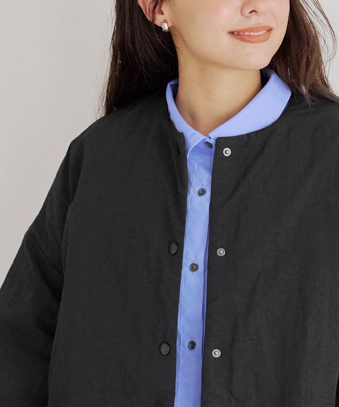 ノーカラー中綿ジャケット通販｜レディースファッション・洋服