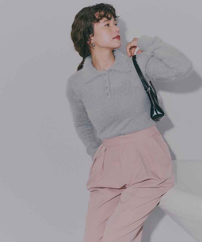 ポロ襟シャギーニット通販｜レディースファッション・洋服通販