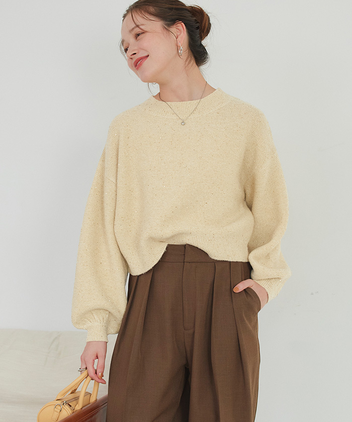 スパンコールショートニット通販|レディースファッション・洋服 スパンコールショートニット通販|レディースファッション・洋服