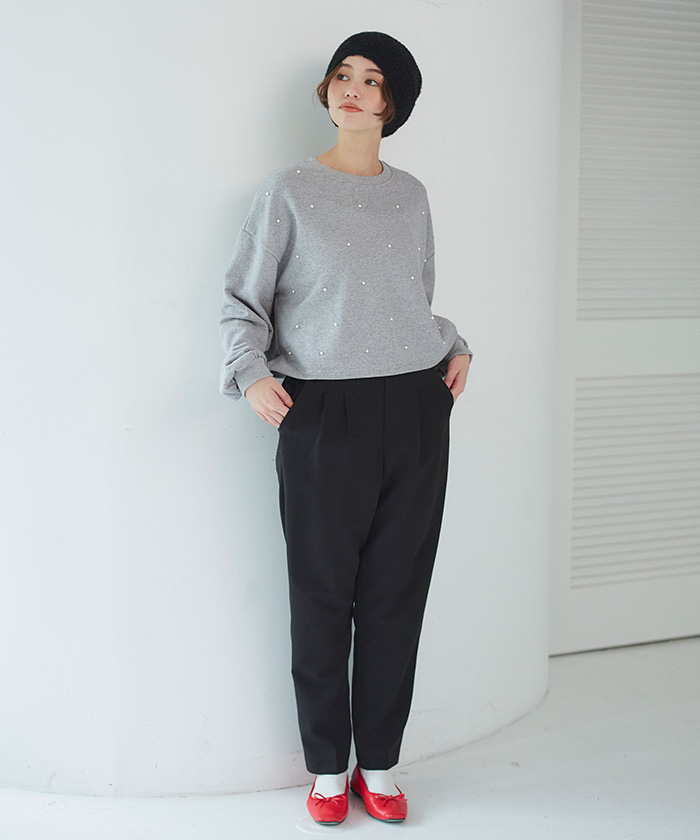 パール付き裏毛プルオーバー通販｜レディースファッション・洋服