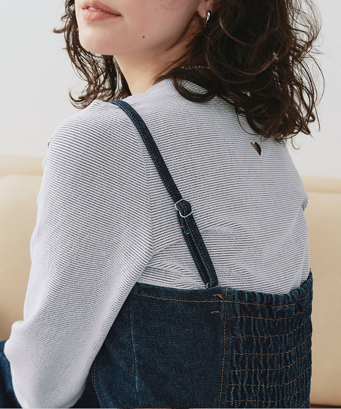 ハートカット刺繍前後2wayカットソー通販｜レディース