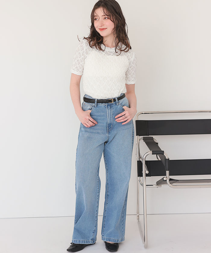 deres デレス　ハーフスリーブブラウス Bridget / half sleeve blouse(sugar/sesame/chocolate) – deres