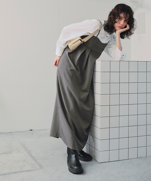 コクーンシルエット キャミソール ロングワンピース 韓国fashion コクーンシルエットキャミソールワンピース通販｜レディース
