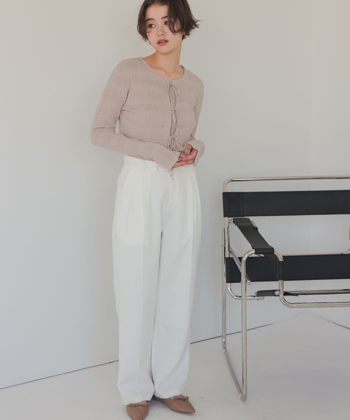 ⭐️リボンとボタンデザインが可愛い柔らかニット♪ ⭐️リボンとボタンデザインが可愛い柔らかニット♪