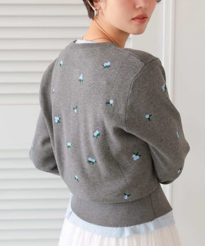 B00995 todayfulトゥデイフルEmbroideryベロアカーディガン B00995 todayfulトゥデイフルEmbroideryベロアカーディガン