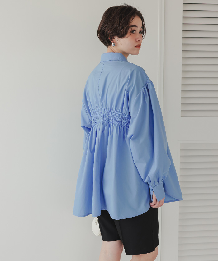 【コンビニ受取対応商品】 バックシャーリングシャツ通販｜レディースファッション・20代 トップス