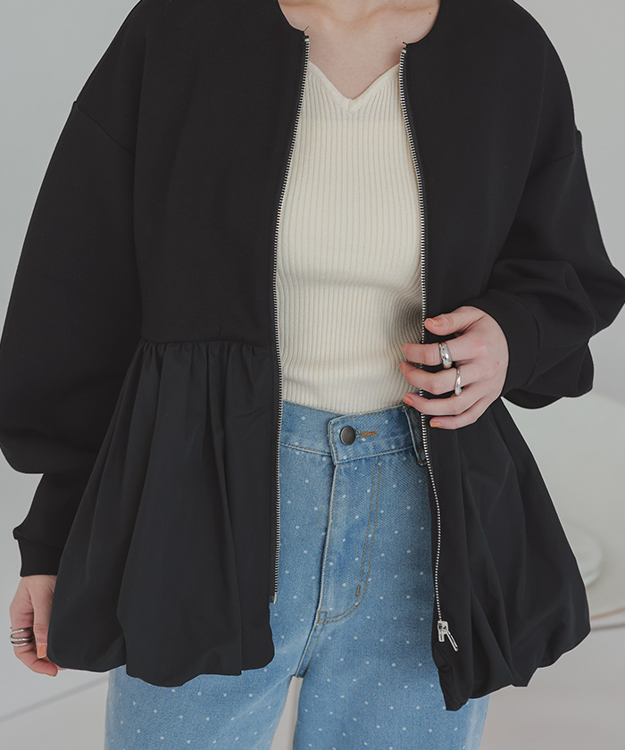 美品 TO BE CHIC ペプラム ブルゾン リモンタ ドッキングペプラムブルゾン通販|レディースファッション・20代
