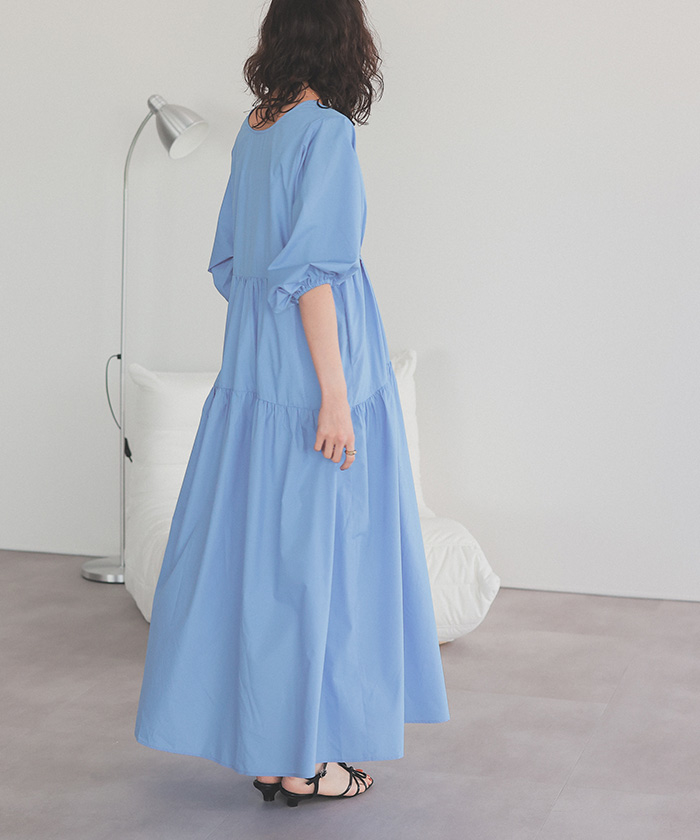 ディープVカット☆ドロップダウンワンピース HAREルミネ大宮 | 【New items styling】 ○310865 パイピング