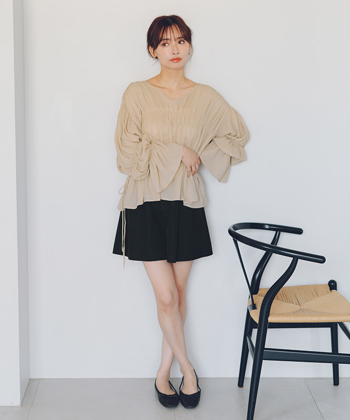 acka ボリュームブラウス sheer over flare blouse – Acka online store