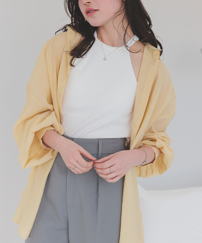 ブラウス シャツ 「DIDOT.」サンシェードシアーベーシックシャツ レディース 襟付ベーシックシャツ【メール便可／90】通販｜レディース