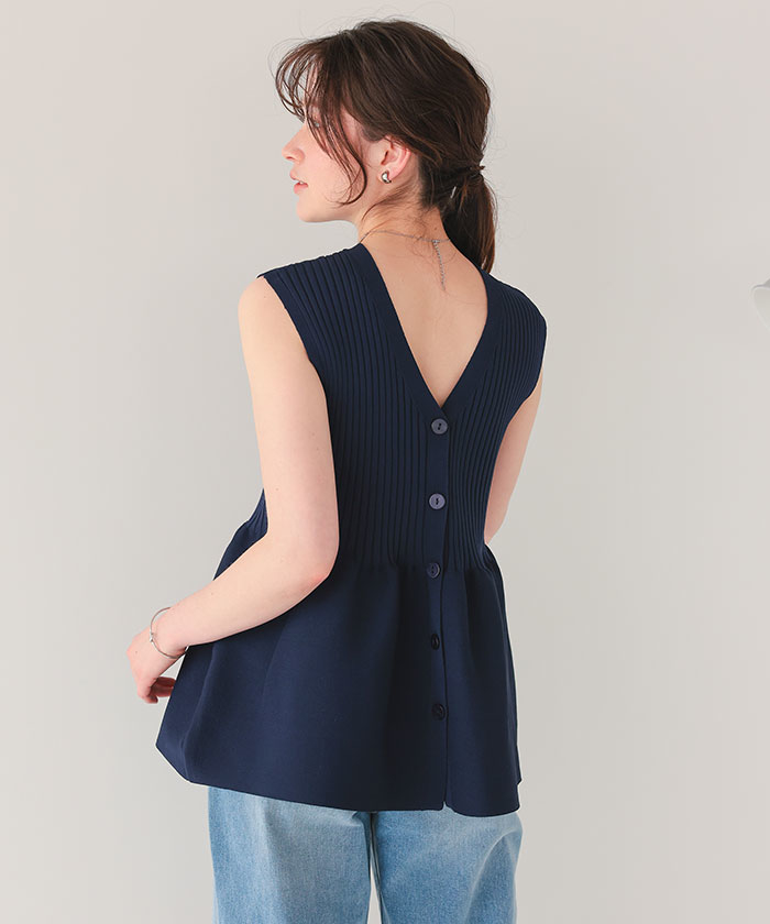 PROPORTION BODY DRESSING｜前後2wayシアー切り替えペプラム