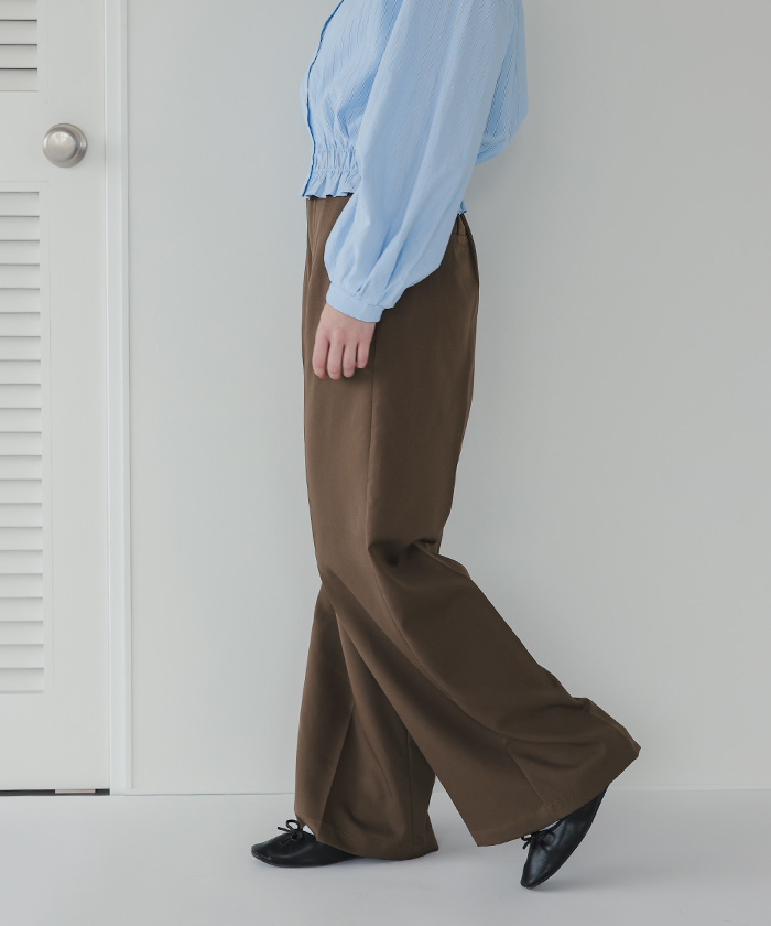 6サイズ展開】とろみ2タックワイドパンツ《WEB限定カラーあり