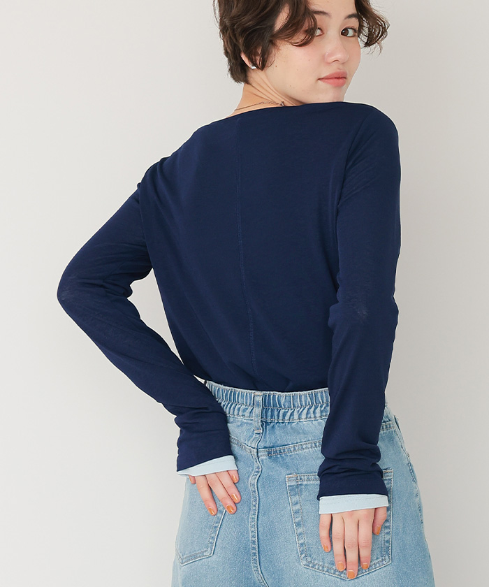【boohoo】ワンスリーブ トリムディテール トップス ※送関込 Seam Detail Mesh Top | boohoo