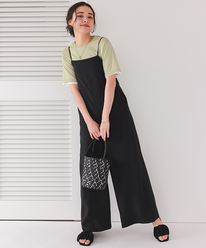 tシャツ ハーフスリーブコンビシアーTシャツ レディース 体型カバー】ハーフスリーブシアーコンビTシャツ | COLLAGE