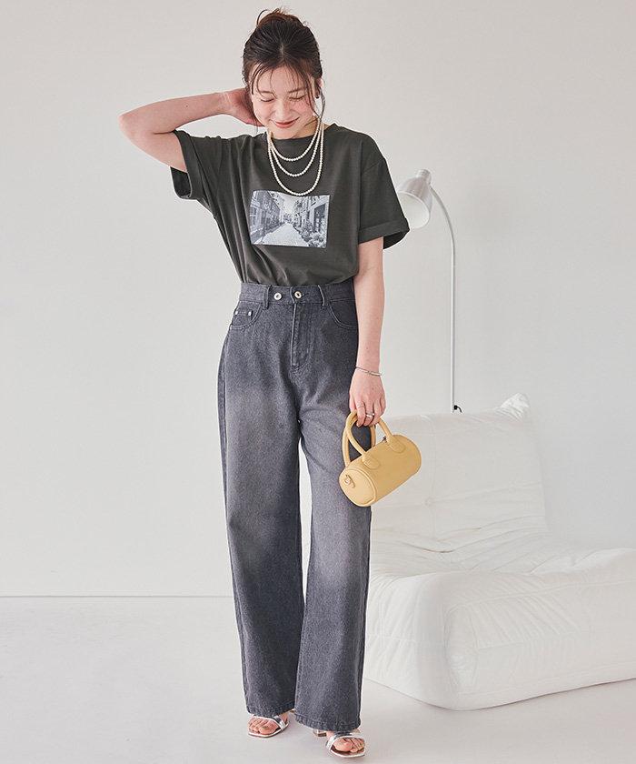 ACID WASH  プリントT プリントt フォトt フォトプリントTシャツ【洗濯機洗い可】（Tシャツ） | OPAQUE