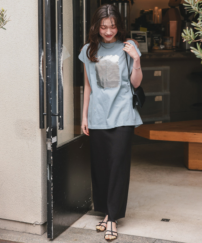 フレンチスリーブ箔ロゴTEE SHIPS｜SHIPS Colors:フレンチスリーブ ロゴ TEE | Rakuten