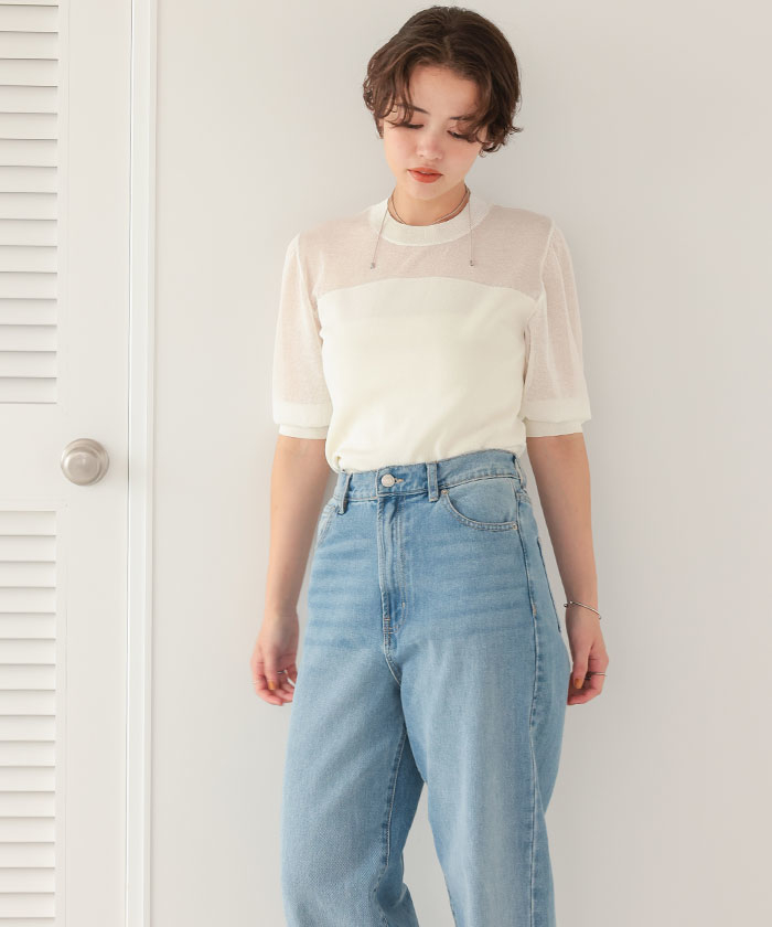 パフスリーブニット ホールガーメント パフスリーブニット | AND ON JIONE STORE