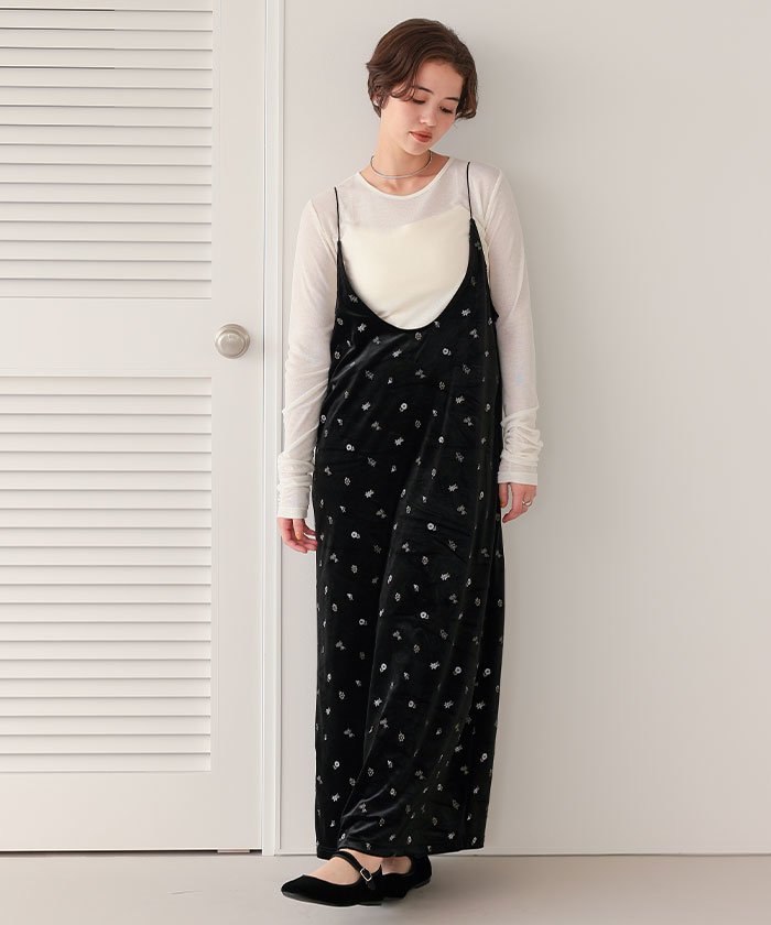 90s usa製 ベロアキャミソール ブラック hooked jantiques FTC252-0408_NAVY_1.jpg?v=