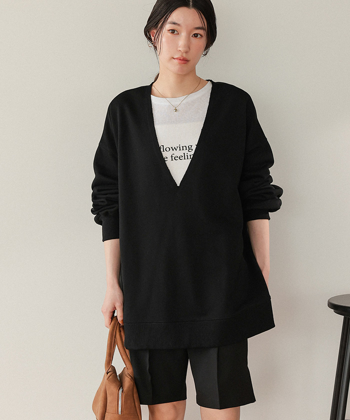 T出品 文字プリントシアーロングTシャツ通販｜レディースファッション
