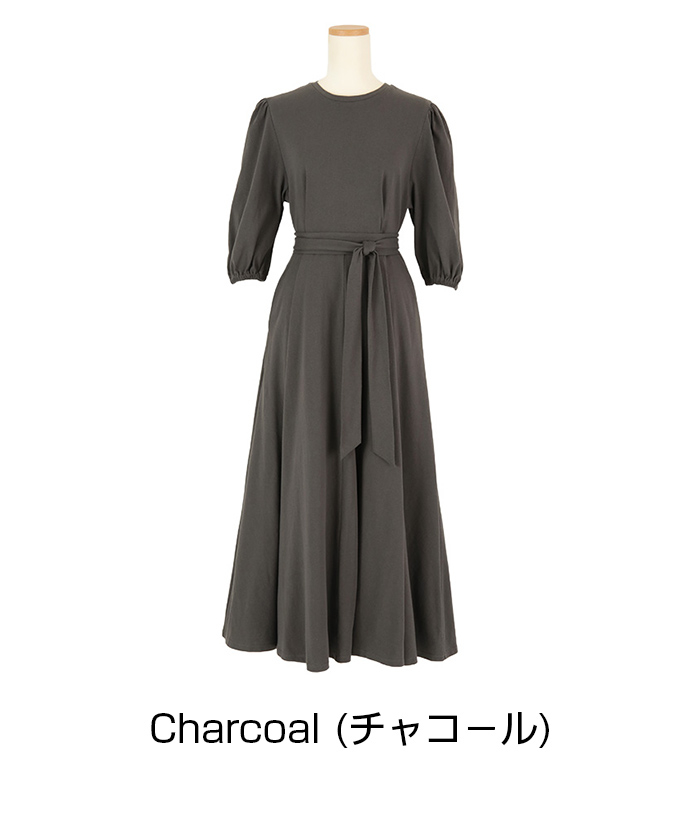 ボリュームフレアカットソーワンピース