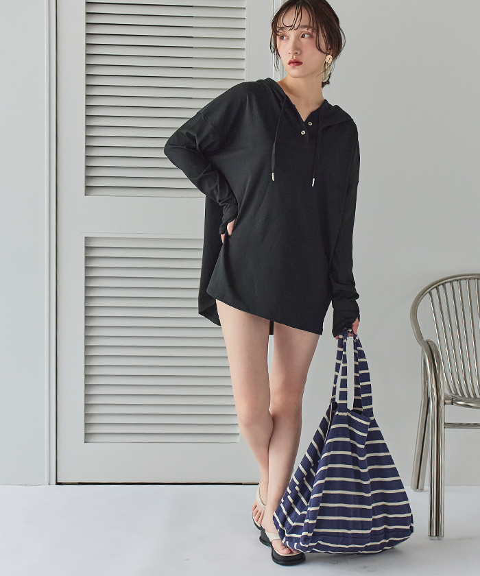 オーバーシルエットラッシュパーカープルオーバー【SEADRESS オーバーシルエットラッシュパーカープルオーバー【SEADRESS