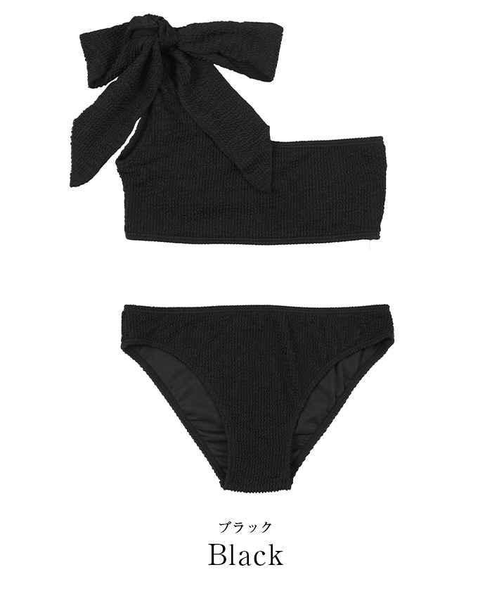 uneuneワンショルダーリボンビキニ/水着【SEADRESS シードレス