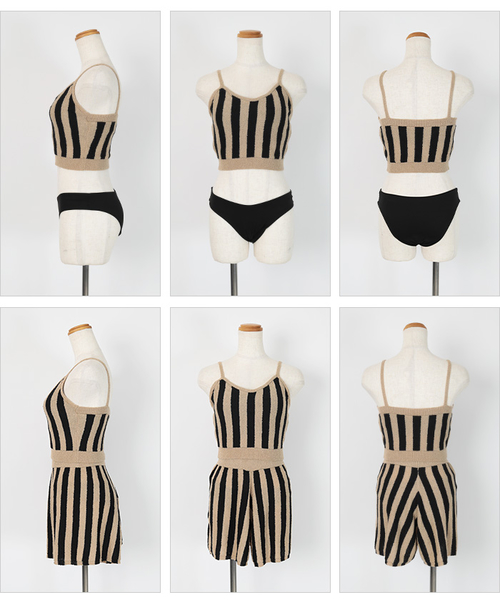 ストライプニットビキニ/セット水着【SEADRESS シードレス】通販