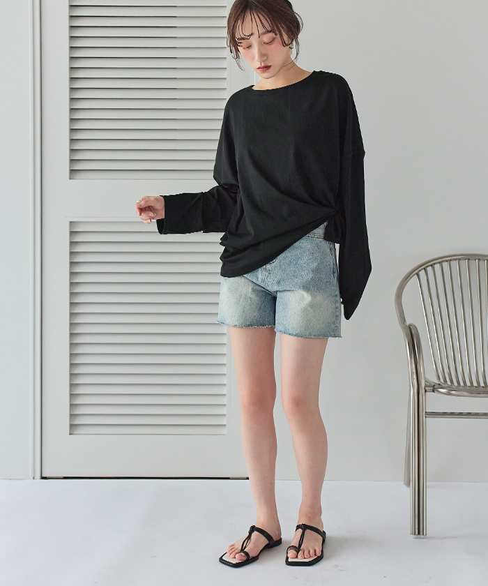 ティアードデザインシャツスリットデザインベストのレイヤードセット[K](T) Kelen ケレン トップス レディース KELEN SANE LAYERED DESIGN