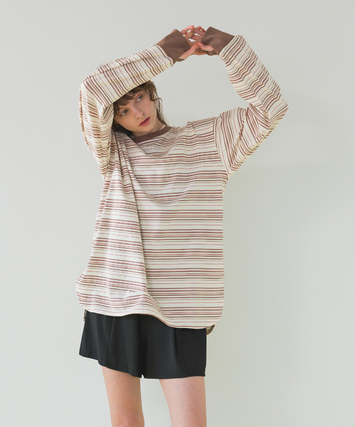 マルチボーダーロングTシャツ【SEADRESS シードレス】通販