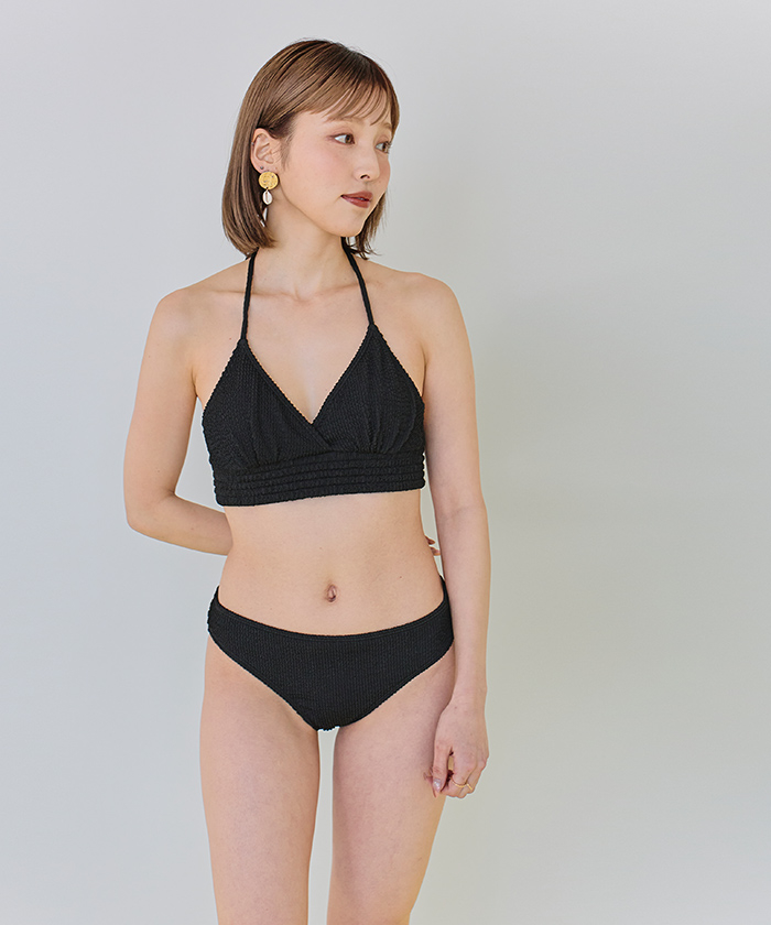 to the sea バックリボンバイカラーバンデゥビキニ uneuneバックリボンホルターネックビキニ/水着【SEADRESS