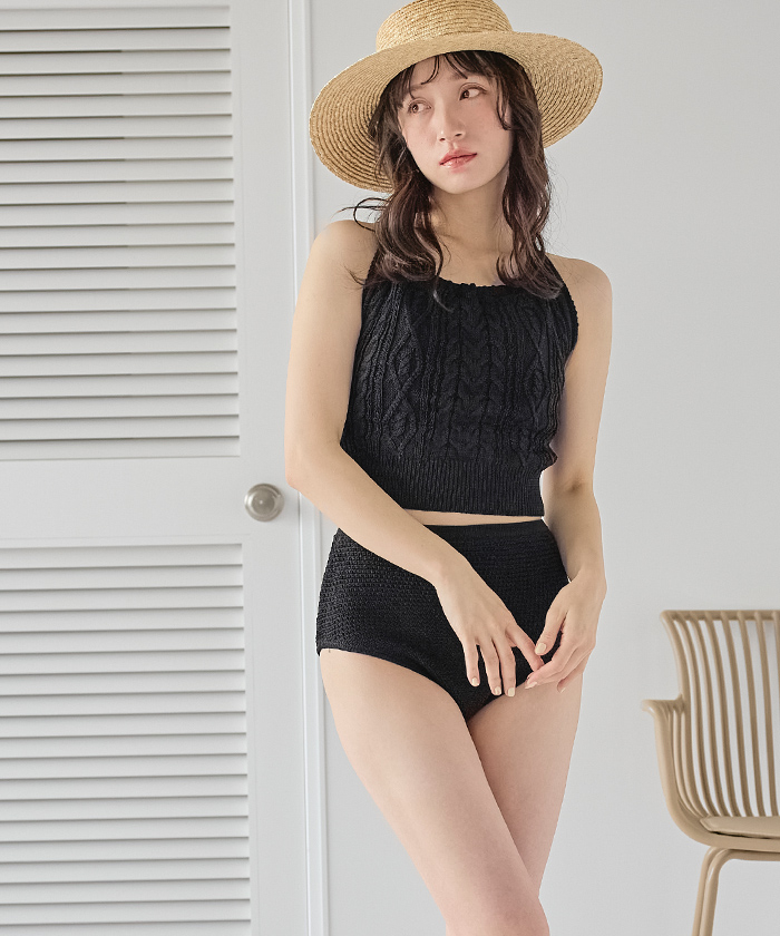 アメリカンスリーブニットビキニ/水着【SEADRESS シードレス