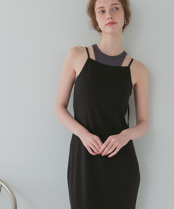 バックオープンデザインキャミソールワンピース【SEADRESS