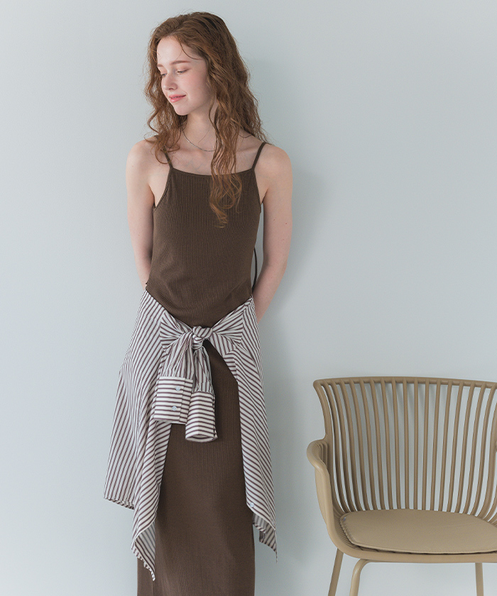 バックオープンデザインキャミソールワンピース【SEADRESS